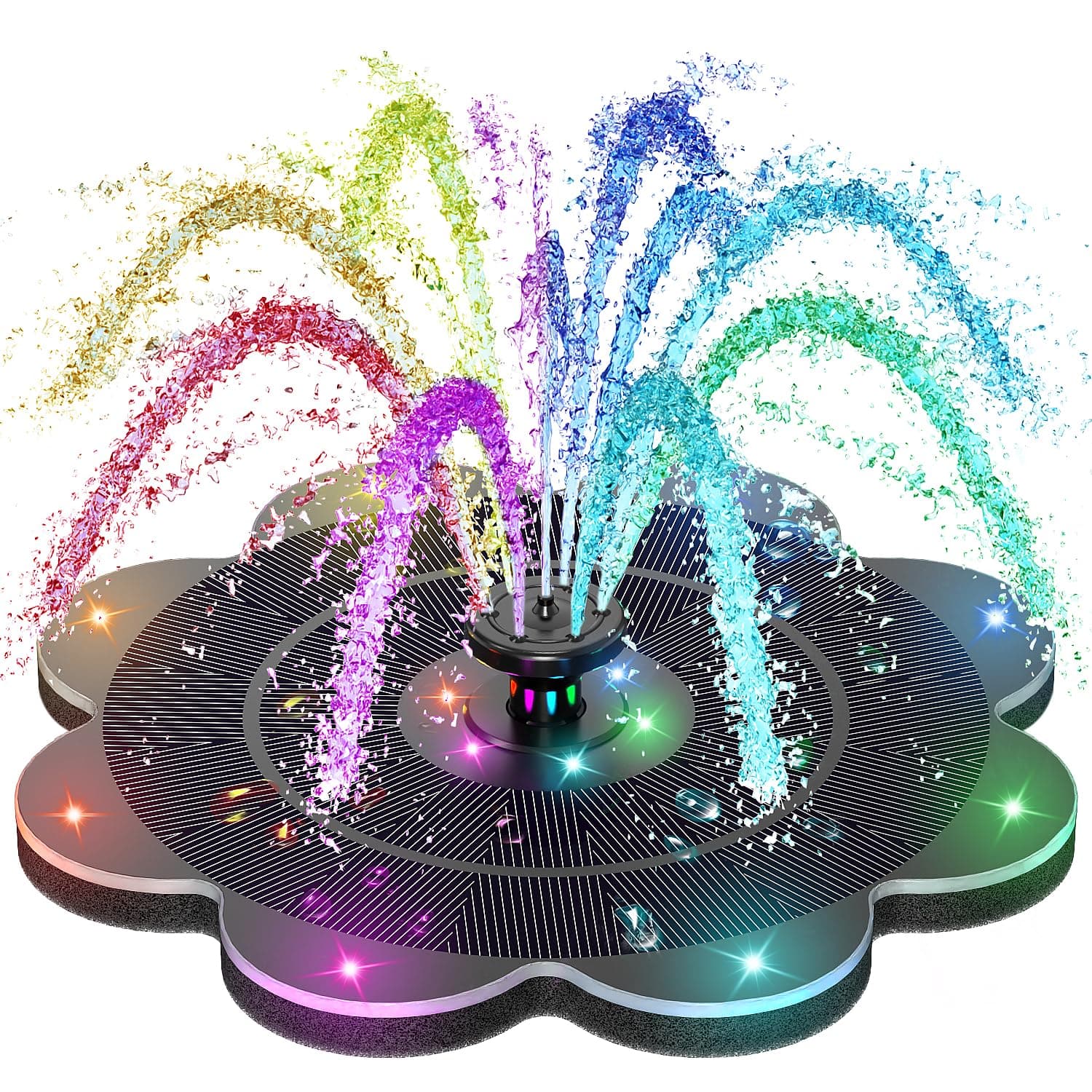🌞🌈 SZMP Solar Springbrunnen LED - 2025 Neue 3.5W 2000mAh Akku