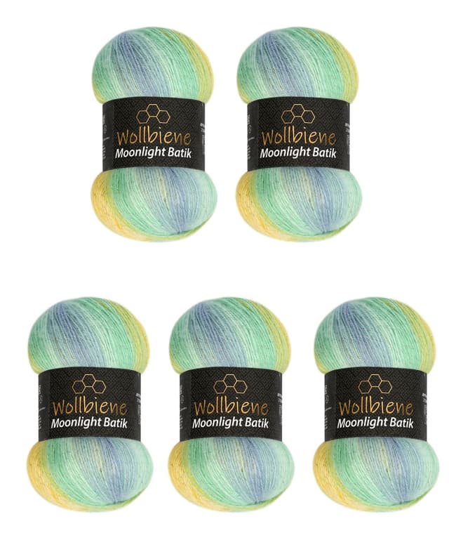 🌙✨🧶 Moonlight Glitter Batik Simli 5 x 100g Strickwolle 500g 🧶✨🌙