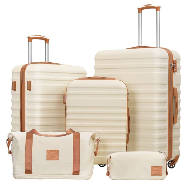🧳🌟 COOLIFE 5tlg Koffer-Set - Ultimatives Reisekoffer-Set für stressfreies Reisen und unbeschwerte Abenteuer! 🌟🧳