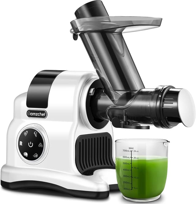 🍏🍉🍊 AMZCHEF Entsafter - Slow Juicer mit 2 Geschwindigkeiten und Umkehrmodus 🥕🥬🥭