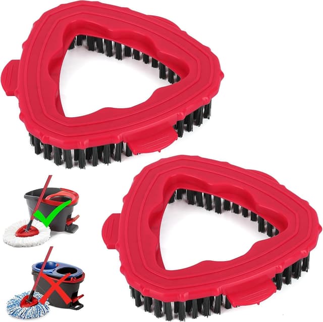 Bonison 2Stk Schrubber Aufsatz - Wischmopp Ersatzkopf für Vileda Turbo Easywring Badezimmer, Küche, Fliesen und Hartböden 🔴