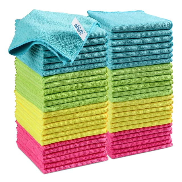 🌟 Mega-Deal! HOMEXCEL Mikrofasertücher 50 Stück - Wiederverwendbare Küchen-Mikrofaser-Reinigungstücher