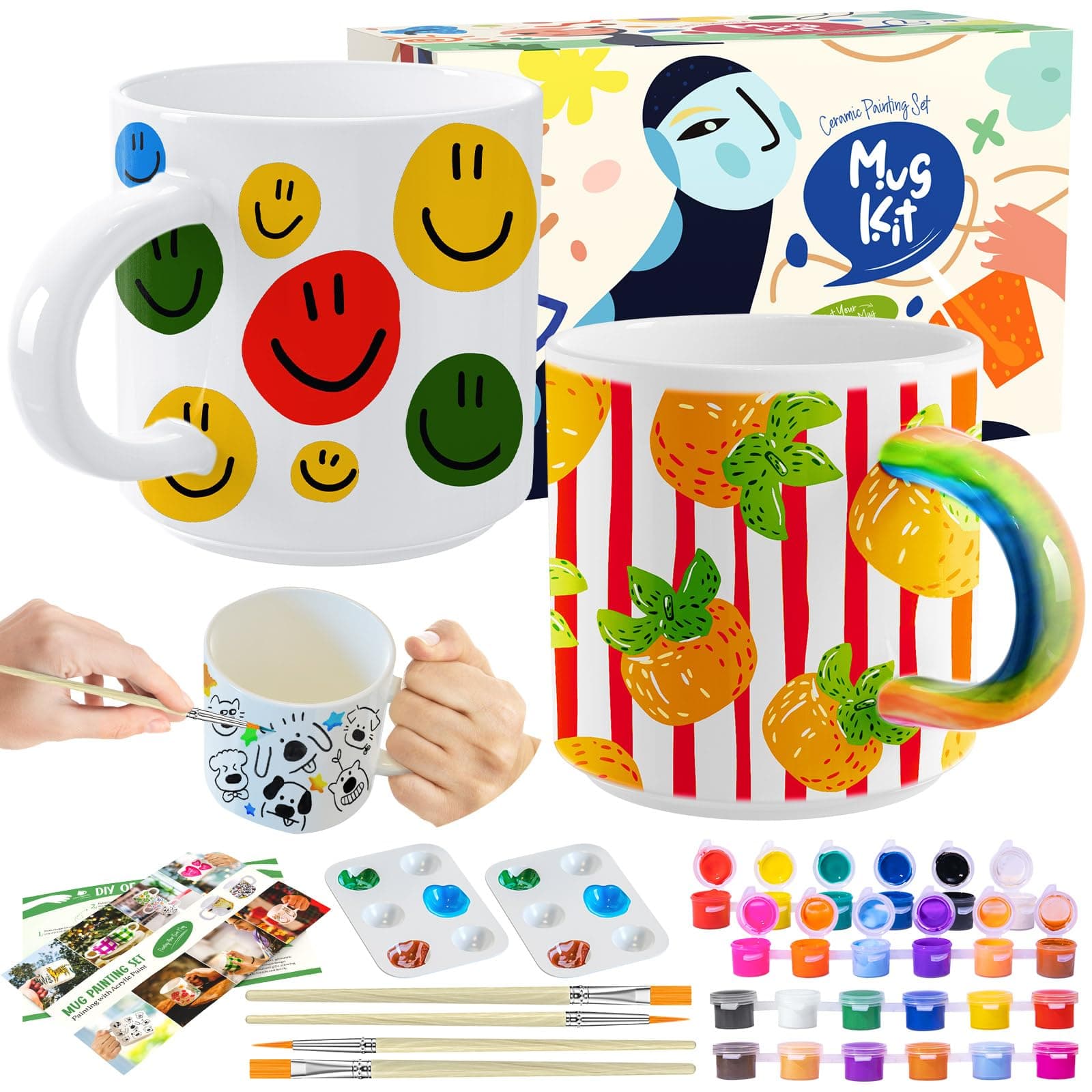 Roaxkois Keramik Bemalen Set - Kreatives Keramik Bastelset 🎨