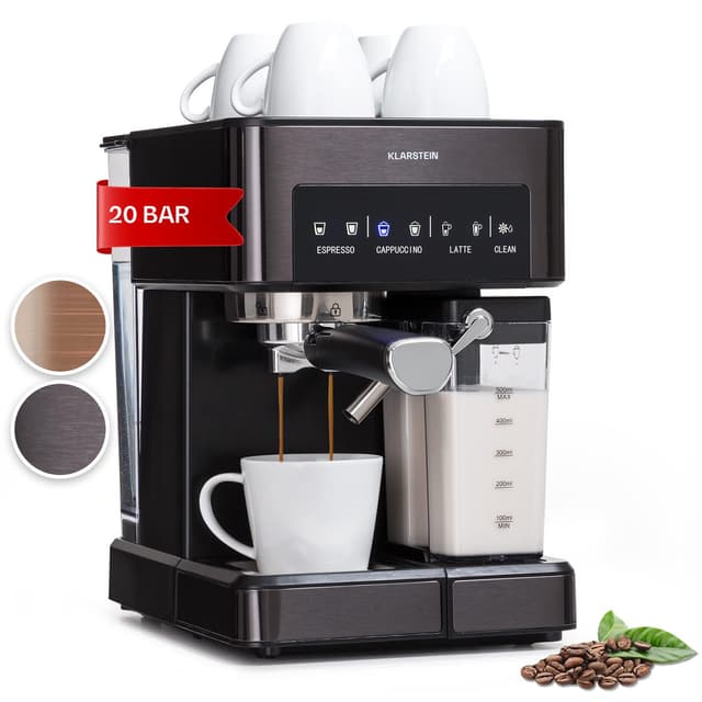 Klarstein Espresso Siebträgermaschine mit Milchaufschäumer - 1,8L Mini-Espressomaschine 🌟