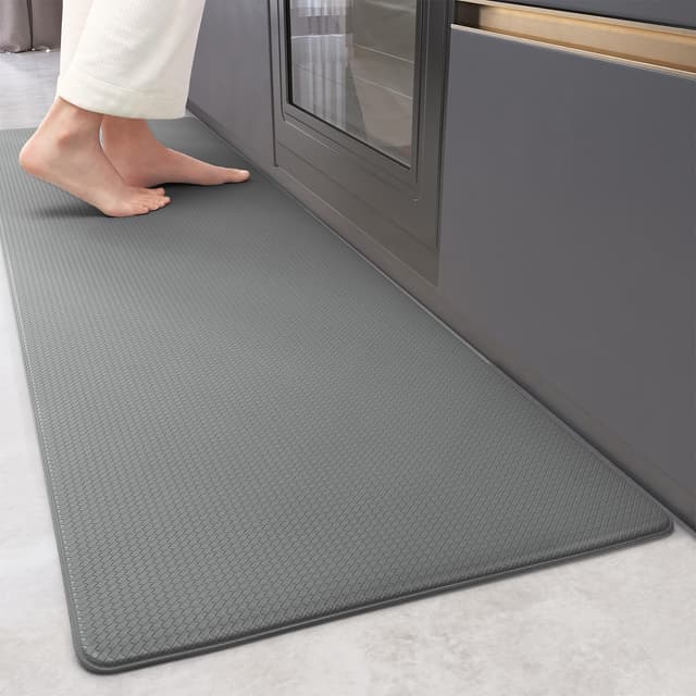 🌟 Super Deal: Grauer Küchenläufer 60x220CM - Rutschfester Teppich für Küche und Esszimmer 🌟