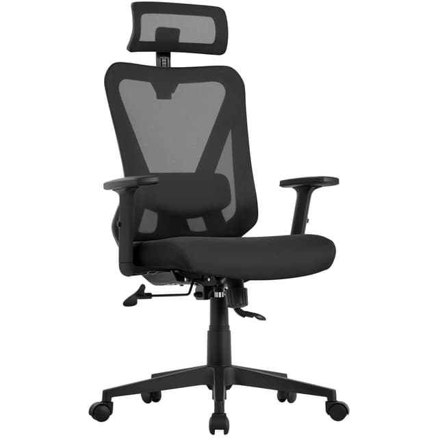 Yaheetech Bürostuhl Ergonomisch Schwarz 🪑