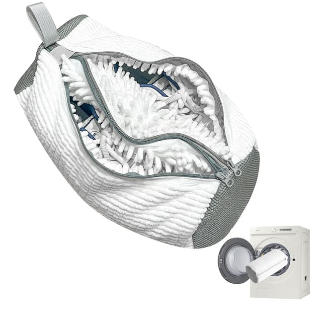 TrendGate 2 in 1 Schuhwaschbeutel Waschmaschine - Weiß 🌟