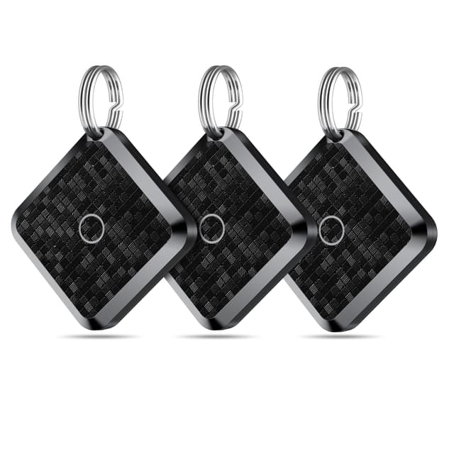🔑🔍 Smart Tag Schlüssel Tracker für iOS - IP67 Wasserdicht - Gepäckfinder - Schlüsselfinder - 3er Pack Schwarz