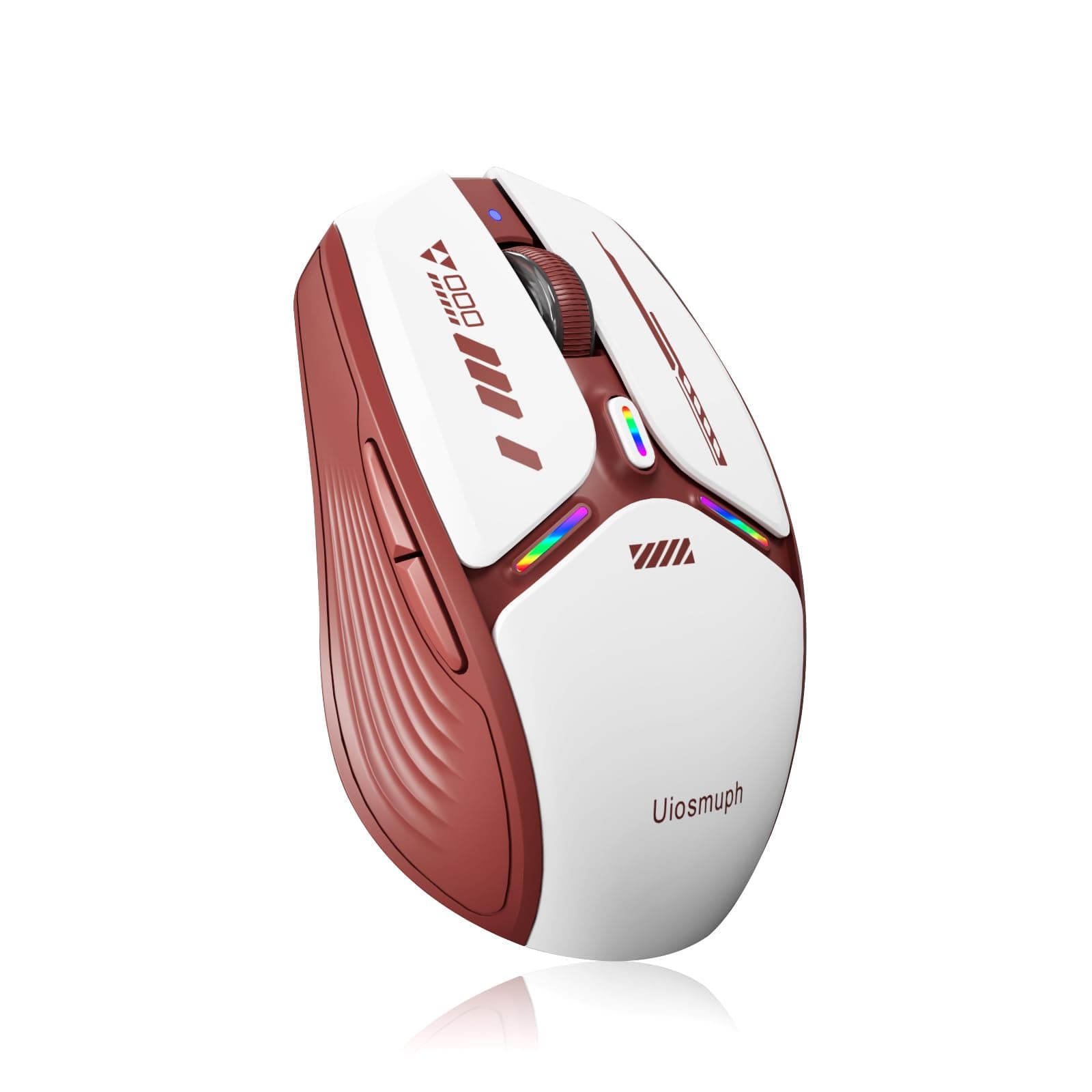 🌈 Uiosmuph G19 Bluetooth Maus, LED Bluetooth Funkmaus (Tri-Mode: BT 5.1/5.0+2.4G), 1600 DPI Optical, kabellose USB Maus 🖱️