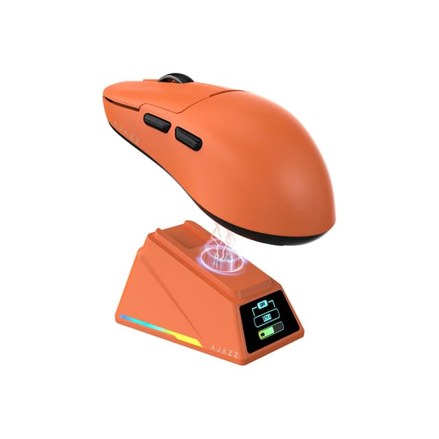 🎮 AJAZZ AJ159-APEX Gaming-Maus 8K PAW3390 Sensor | Magnetische RGB-Ladestation 🌈 | 2,4G, Wired, Bluetooth | Ergonomisch | 42KDPI | 400mAh Batterie | Leichtgewicht