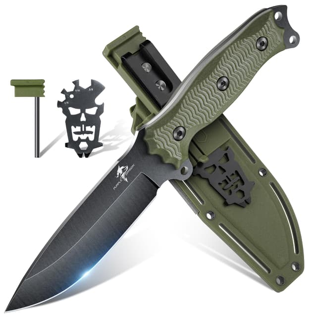 Purple Dragon Outdoor Survival Messer mit Kydex Scheide 🐉