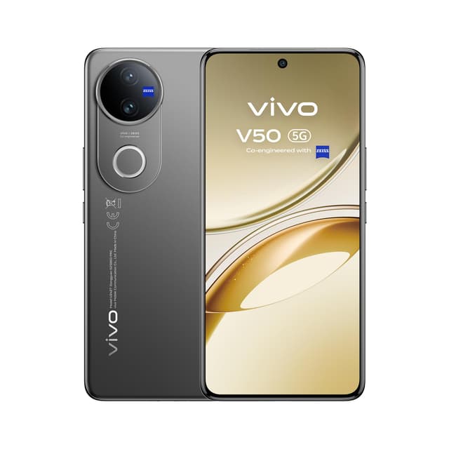 📱 VIVO V50 5G Smartphone, 12 GB + 512 GB, Professionelle 50+50 MP ZEISS Kameras, 🎥 4K-Video, 5260 mAh Akku, 90W Schnellladung, 6,77″ Ultra-Slim Quad Curved AMOLED Display, IP68+IP69 Staub & wasserdicht 🖤 12G + 512G V50 Schwarz