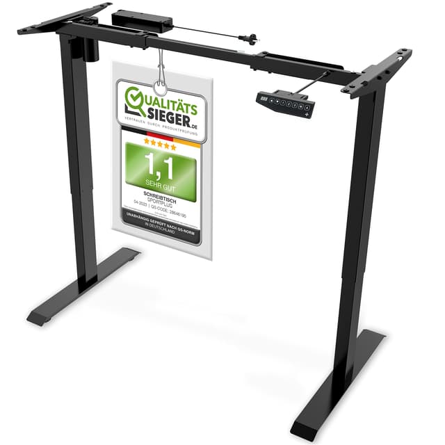 SportPlus Höhenverstellbarer Schreibtisch mit Memory-Funktion ⬆️⬇️ | Standing Desk für Büro, Homeoffice & Gaming