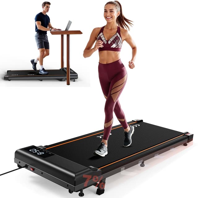 VOWVIT Laufband für Zuhause Klappbar Walking Pad: 7% Steigung Laufband mit 2,5 PS|2,25 PS Motor