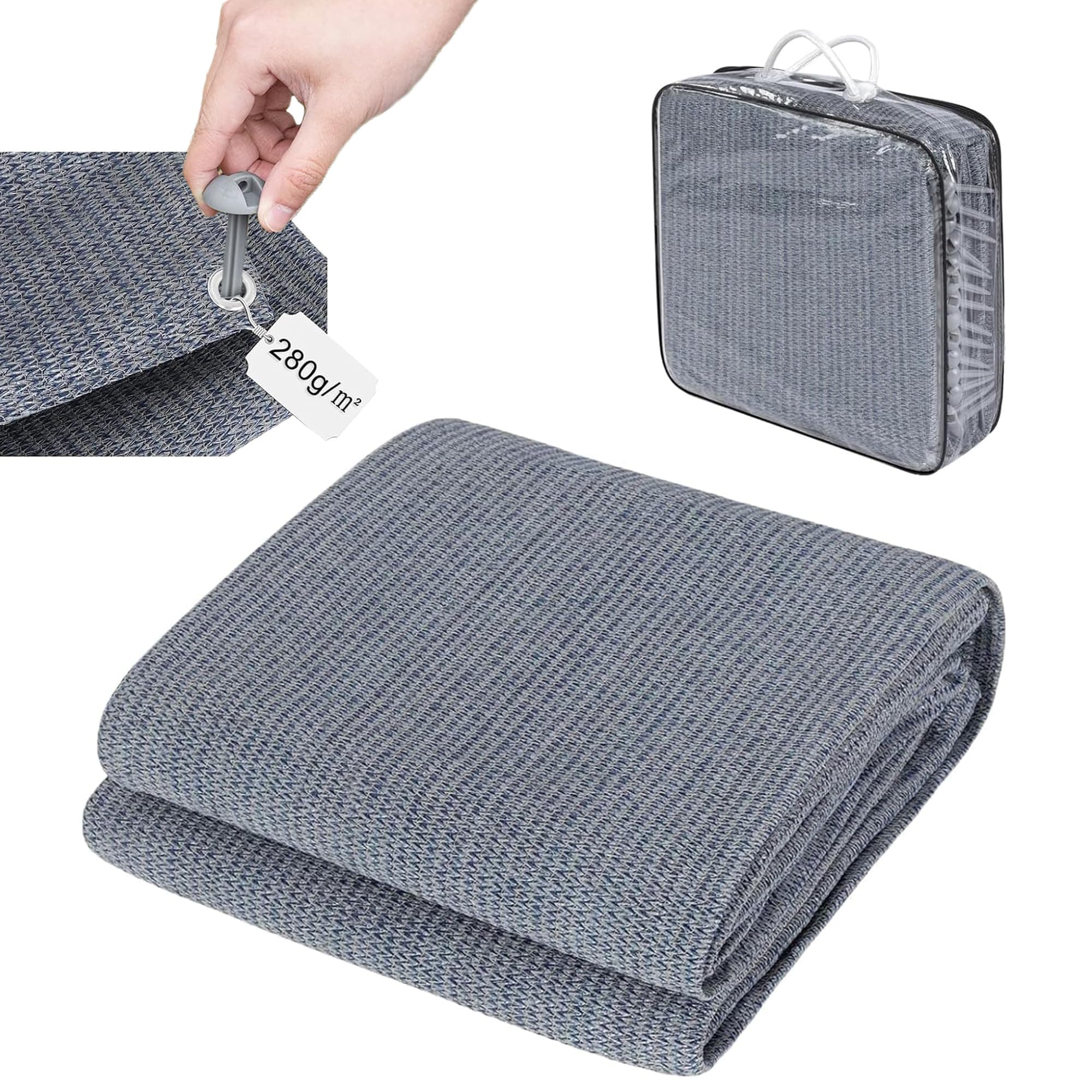 Laneetal Zeltböden Campingmatte C135 250x350 cm (Blau-grau) 🏕️