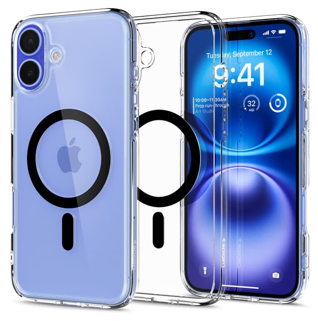 Spigen iPhone 16 Hülle - Ultra Hybrid MagFit Case Schwarz