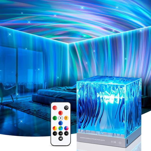 LED Sternenhimmel Projektor Kinder: RGB 3D Lavalampe mit 18 Beleuchtung-Effekten