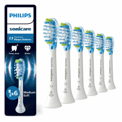 🦷 Philips Sonicare C3 Premium Plaque Defense, Original Ersatzbürstenköpfe, Weiß, 6er-Pack, HX9046/87 Neu 1 stück (6er Pack) 🦷