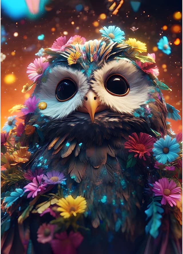 Aapxi Malen nach Zahlen Erwachsene Eulen - Malen Nach Zahlen Tiere-mädchen Geschenke 🎨🦉