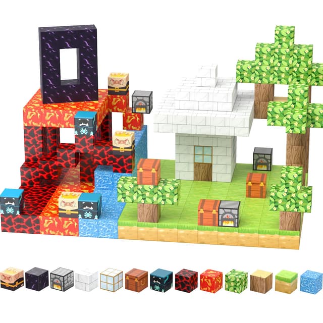 🌟 MagNexus 100pcs Blocs Magnetische Bausteine groß - Bauen Sie eine magnetische Welt Set 🧩