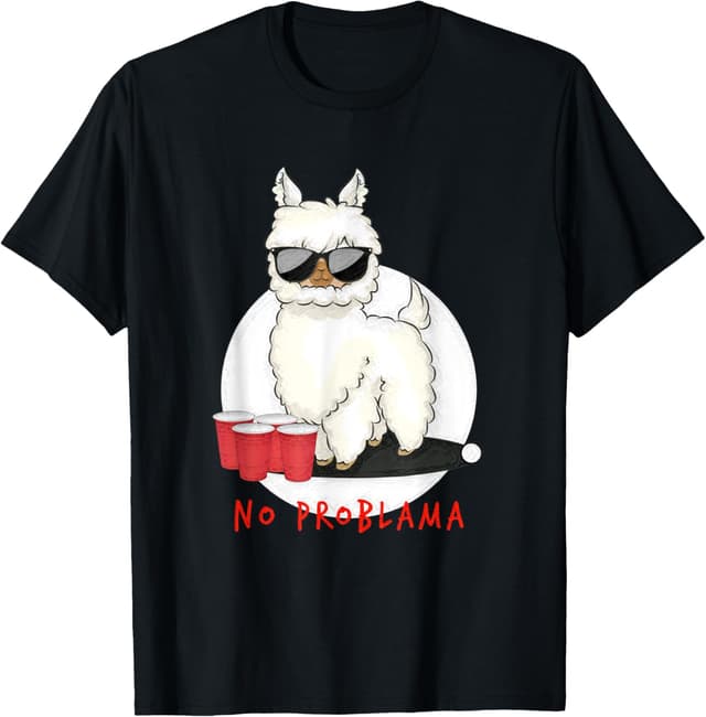 🍺🏓 Lustiges Bierpong T-Shirt - No Problama Lama! 🍻