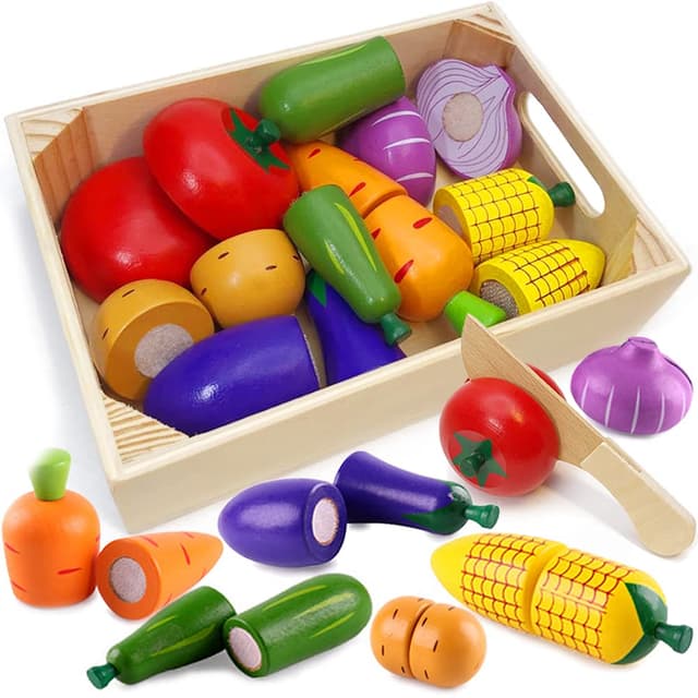 Airlab Küchenspielzeug für Kinder aus Holz 🍅🔪