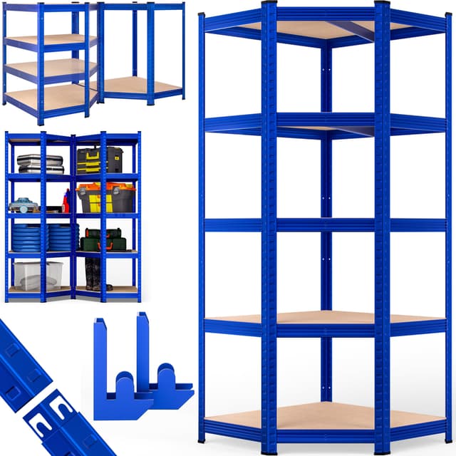 Monzana® Eckregal Lagerregal 180x70x40cm 875 kg 🛠️🔵