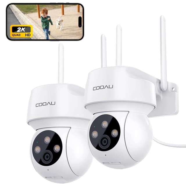 📹🔒 COOAU 2K Überwachungskamera Aussen - PTZ WLAN Kamera Outdoor IP WiFi Kamera Überwachung Außen