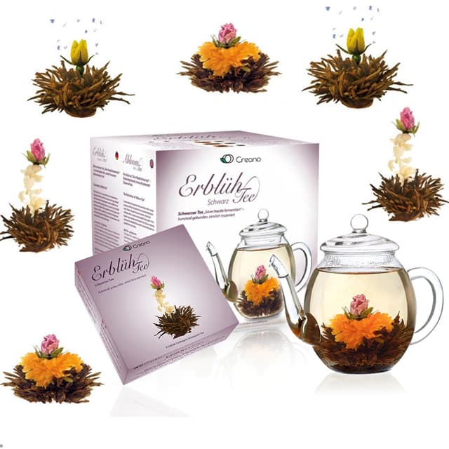 Angebot: Creano Blütentee Aloom Tee - Blumen-Teeball Geschenkset 🌺🍵