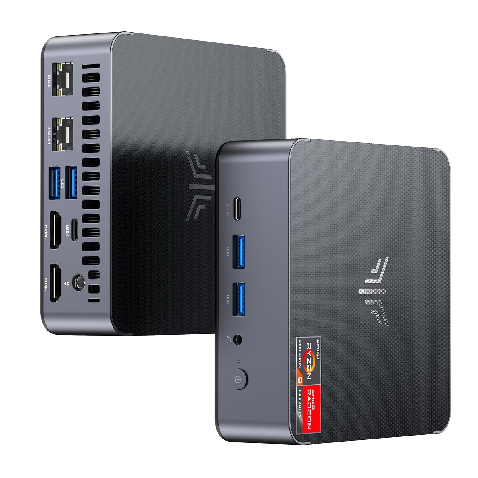 NiPoGi AM21 Mini PC АMD Ryzen 9 6900HX(8C/16T,bis zu 4,9 GHz),Mini Desktop Computer 16GB DDR5 512GB M.2 NVMe SSD Max.4TB