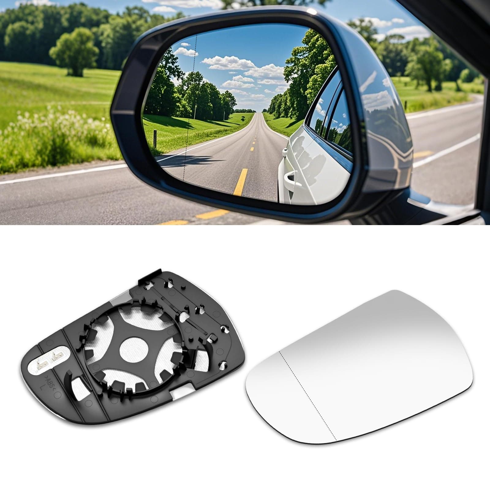 Wvoillty Spiegelglas Linkes Beheizbar Ersatzspiegelglas für AuDi A3(2010-2013), A4L B8(2013-2016), A5(2010-2016) 🚗