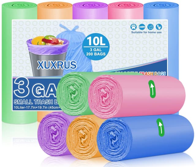 🌈 XUXRUS 10L Müllbeutel 200 Stück 🛍️