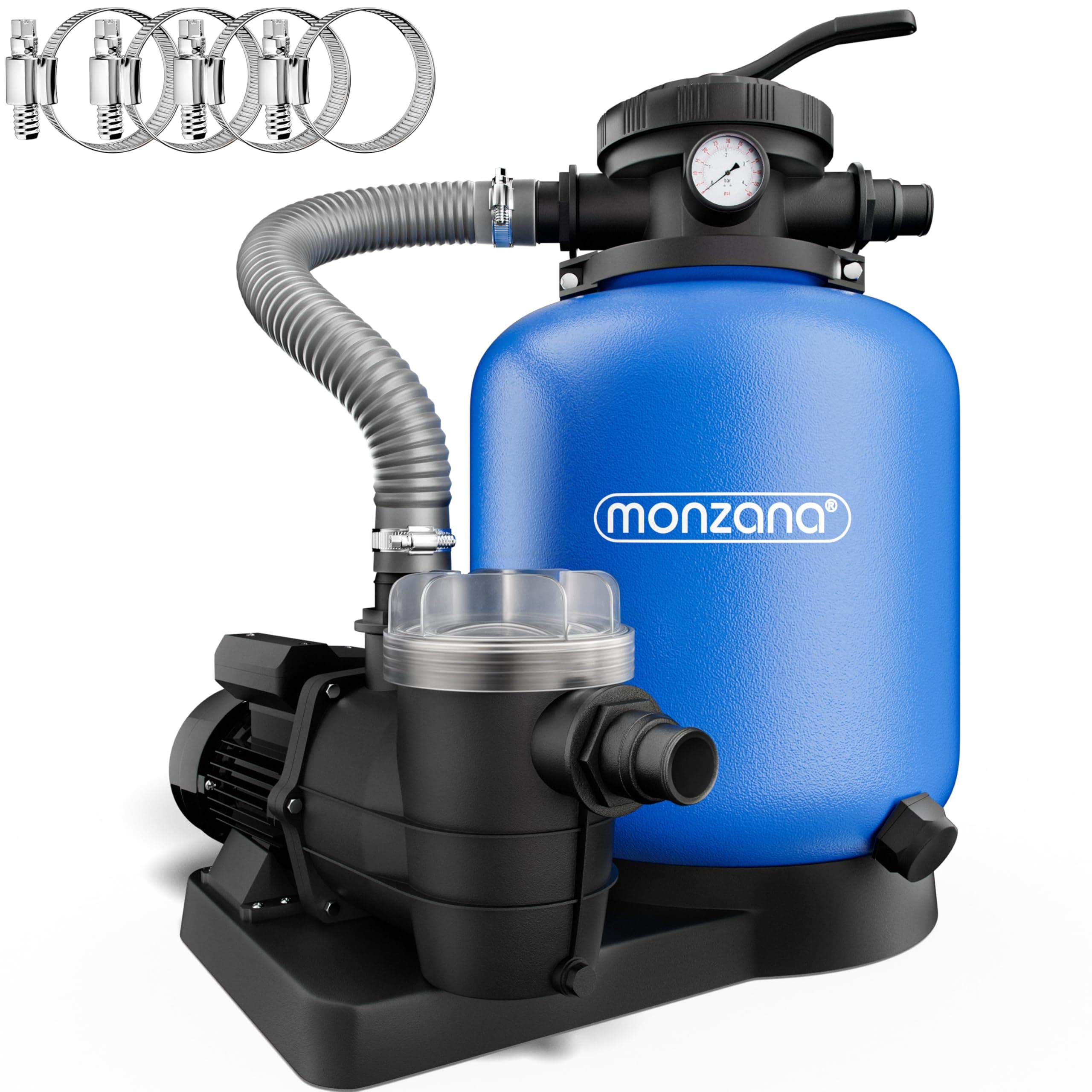 Monzana® Sandfilteranlage 13.200L/h für glasklares Poolwasser! 🔝