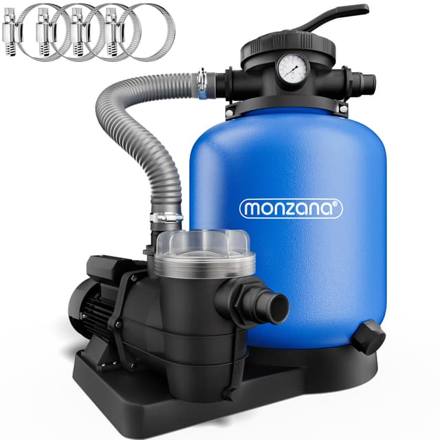 Monzana® Sandfilteranlage 13.200L/h für glasklares Poolwasser! 🔝