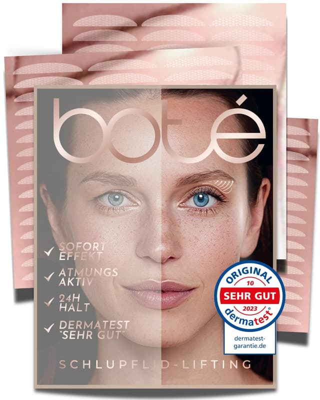 BOTÉ 132 Schlupflider Stripes unsichtbar & atmungsaktiv - Lidstraffung Strips für strahlende Augen