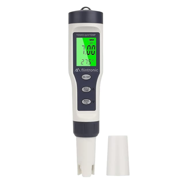 🌊🏊‍♂️ flintronic 4-In-1 PH Messgerät - PH/TDS/EC Temperatur Tester mit Hintergrundbeleuchtung