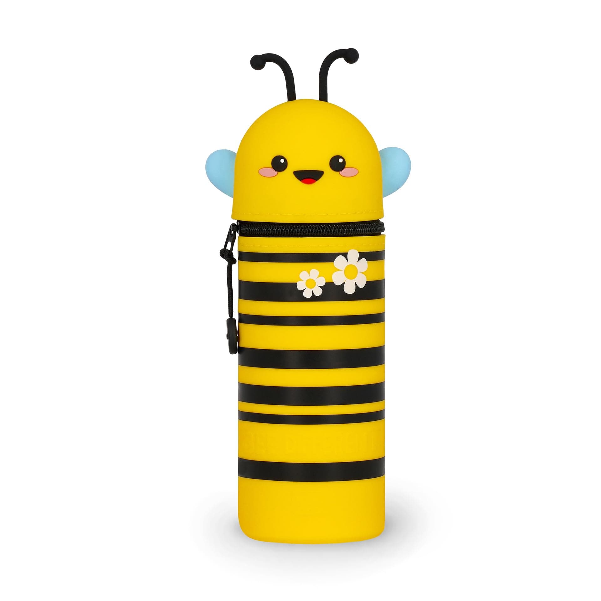 Legami - Kawaii 2-in-1 Schulmäppchen aus weichem Silikon, Tischstifthalter, 🐝