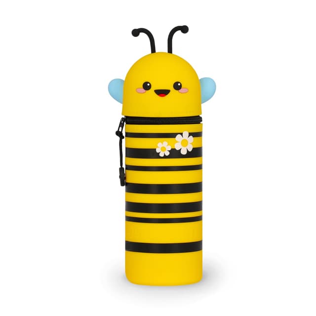 Legami - Kawaii 2-in-1 Schulmäppchen aus weichem Silikon, Tischstifthalter, 🐝