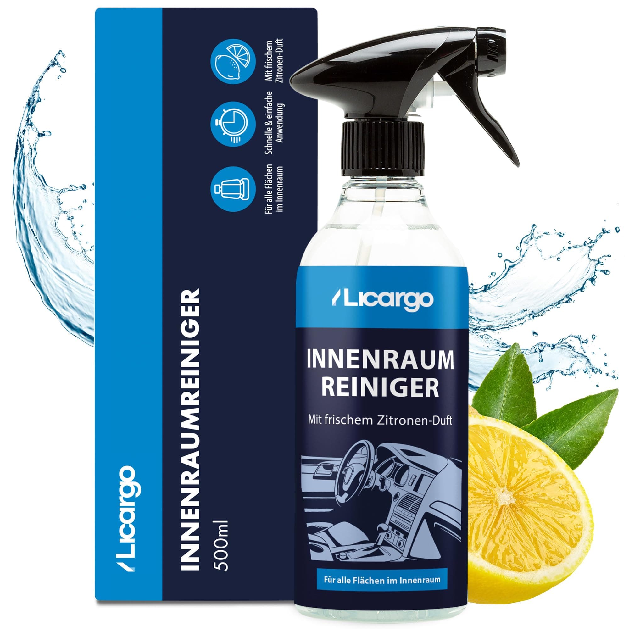 🚗 LICARGO® Innenraumreiniger Auto (500ml) - Porentiefe Reinheit für Kunststoff, Polster, Leder 🌟