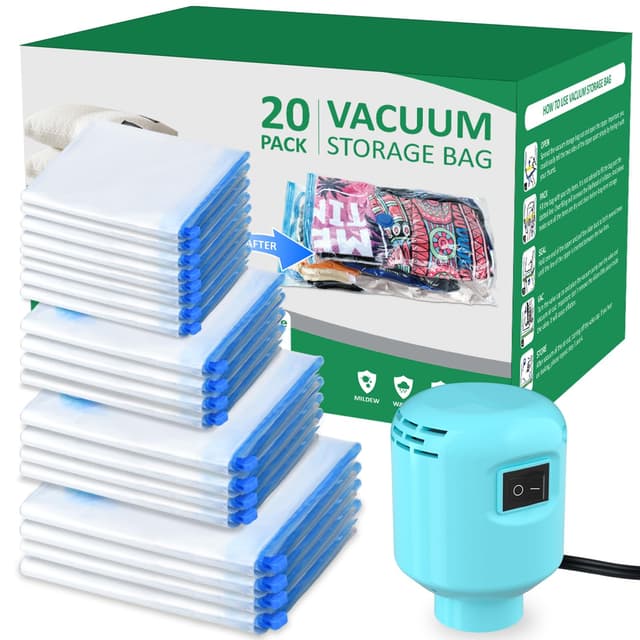 BAMCOO Vakuumbeutel Für Kleidung und Bettdecken 20er Pack 🛌👗