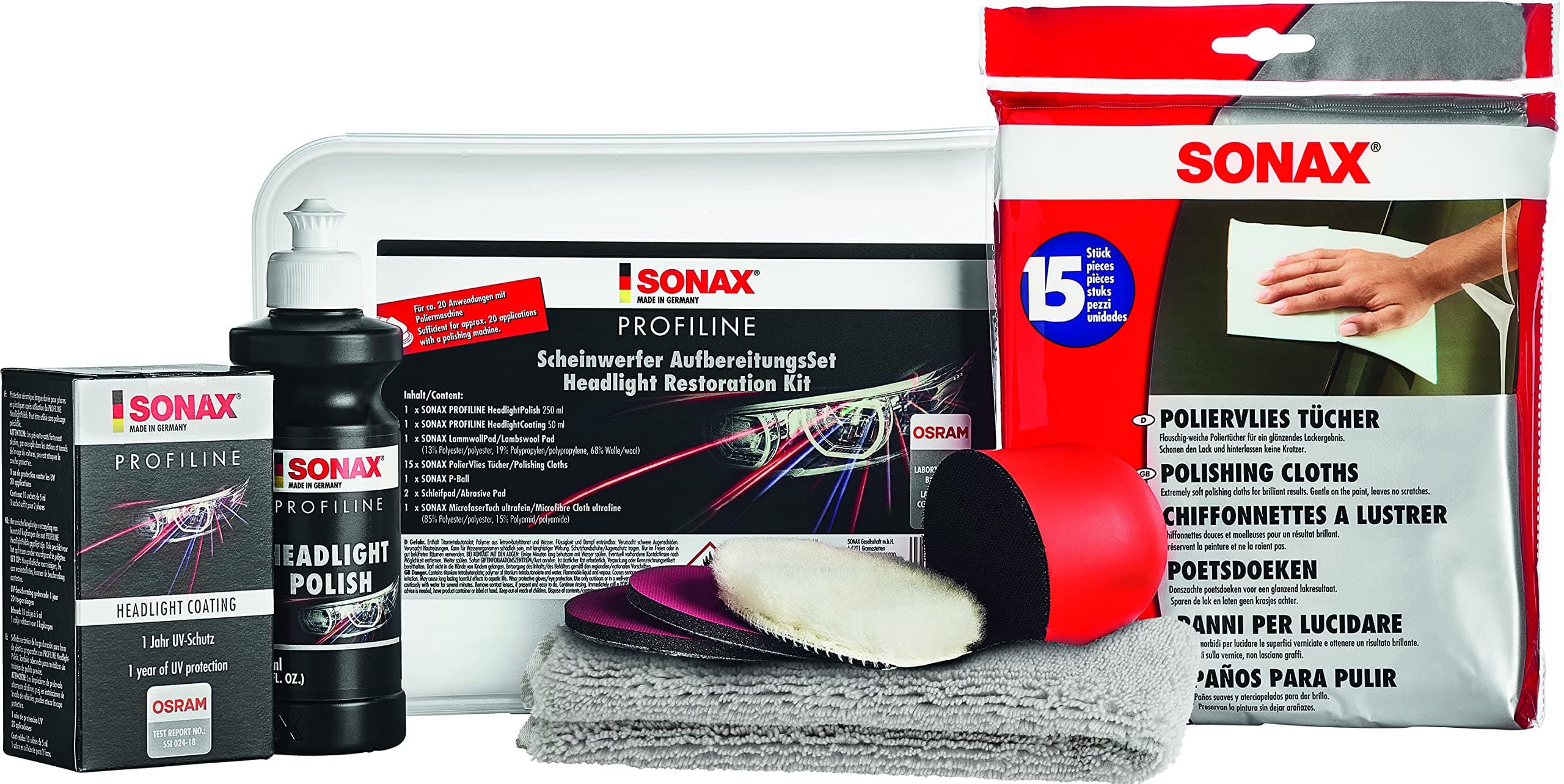 🚗 SONAX PROFILINE ScheinwerferAufbereitungsSet (325 ml) 🌟