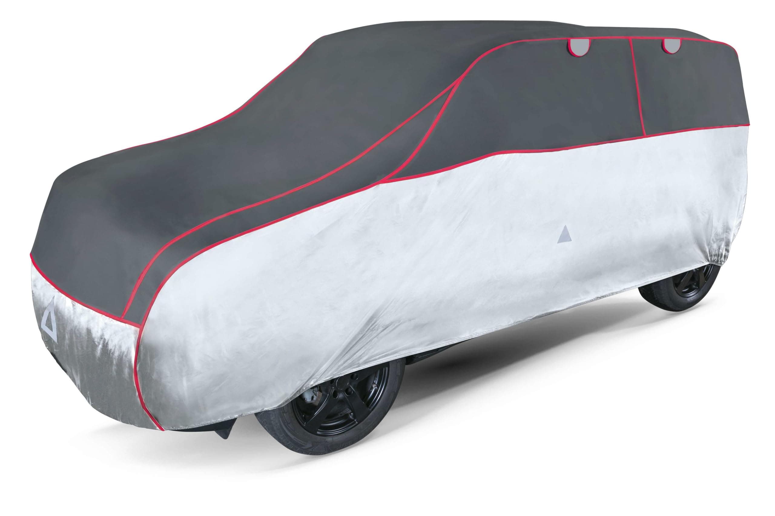 🚗 WALSER Hagelschutz Abdeckplane Auto | 100% Polyester | Größe 8 - anthrazit-Silber | SUV/VAN 460 - max. 489 cm Länge