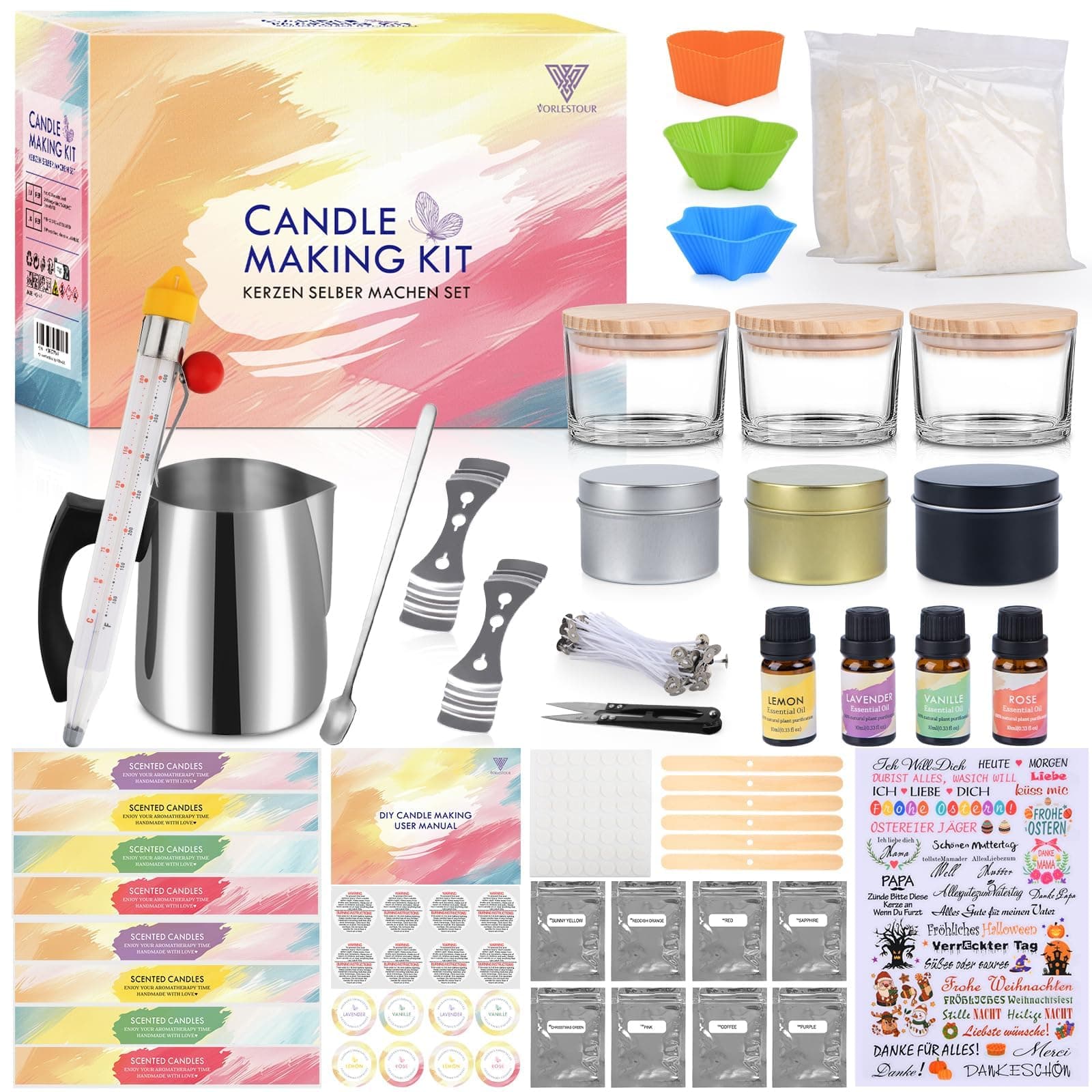 Kerzen Selber Machen Set 🕯️ 162-teiliges Kerzengießset