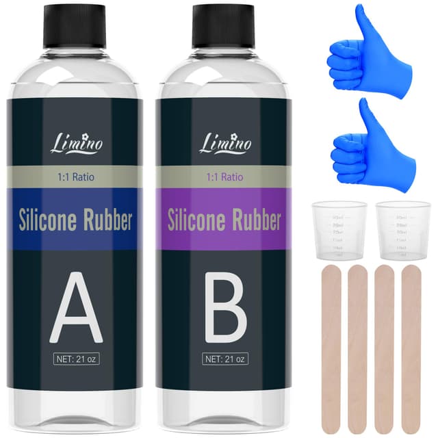 🎨 Flüssiges Silikon Kautschuk - 1L Lichtdurchlässiger Silikon Formen Herstellen Kit 🖌️