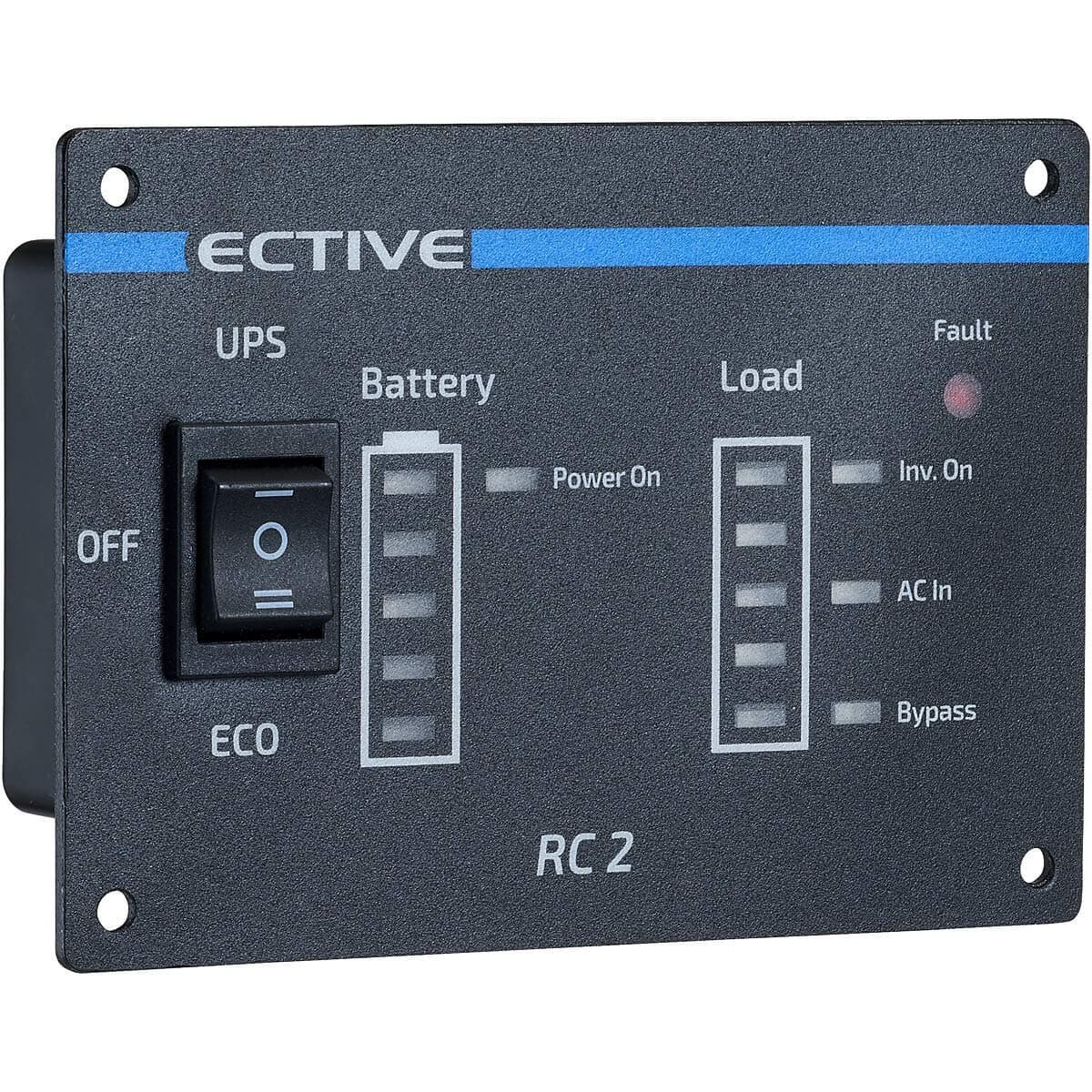 ECTIVE RC2 Wechselrichter Fernbedienung mit Ladestandsanzeige - 🌟 3m Kabel, RJ12 - Batteriebetrieb 🌟