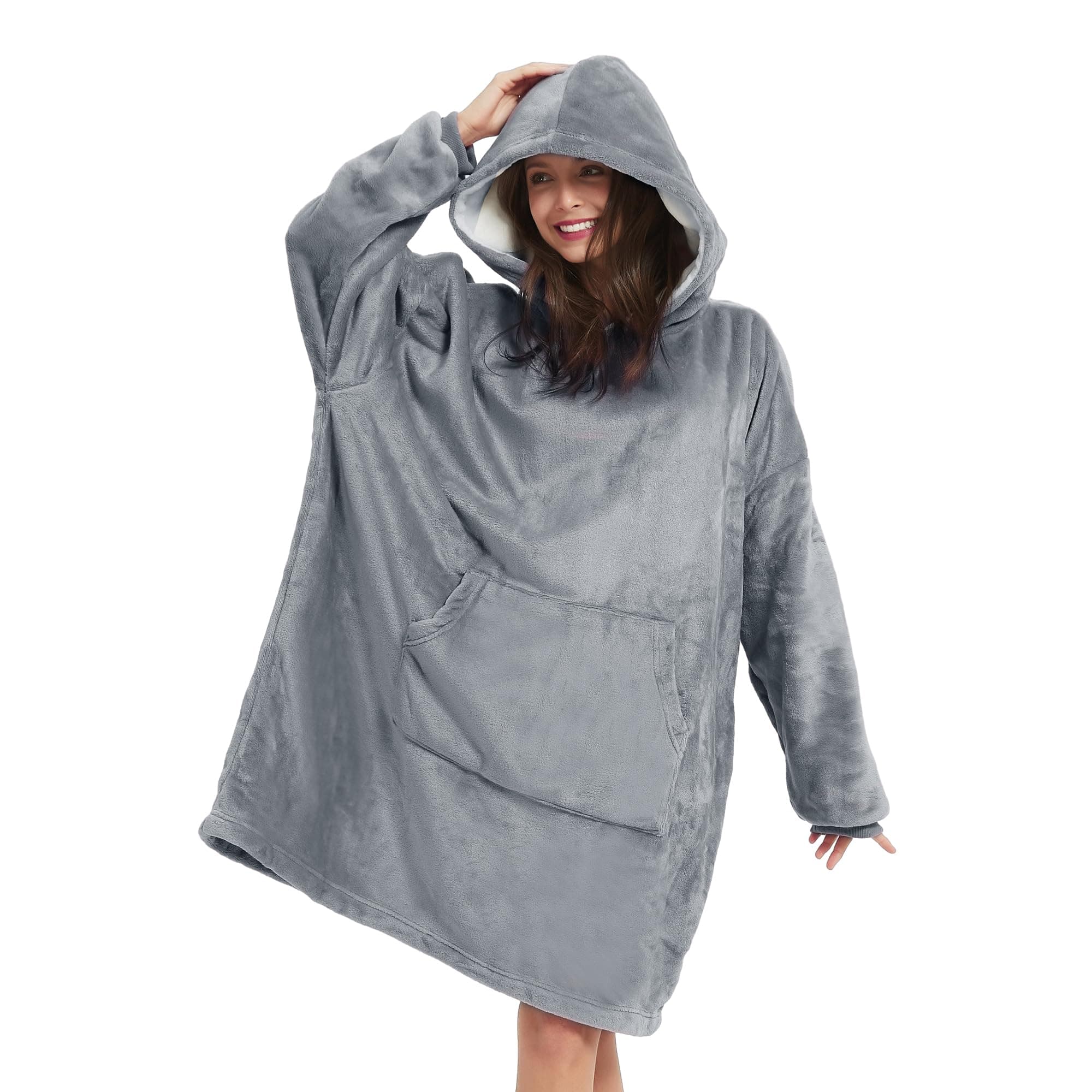 🎁 Luxuriöser Kapuzen-Deckenpullover für die ganze Familie! XXL Dunkelgrau