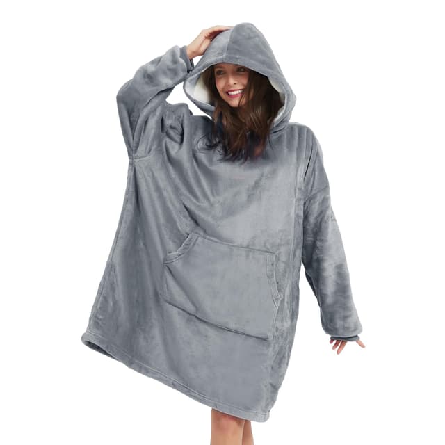🎁 Luxuriöser Kapuzen-Deckenpullover für die ganze Familie! XXL Dunkelgrau