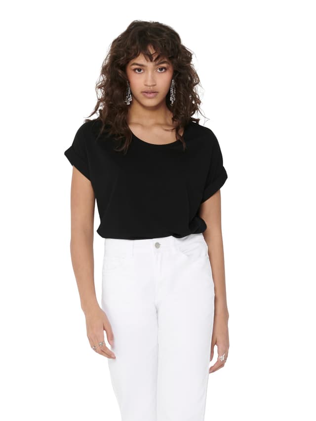 👚🔝 ONLMOSTER Damen Top Schwarz 1L - Nur 14.99€
