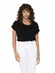 👚🔝 ONLMOSTER Damen Top Schwarz 1L - Nur 14.99€ Angebot bei HelloDeals