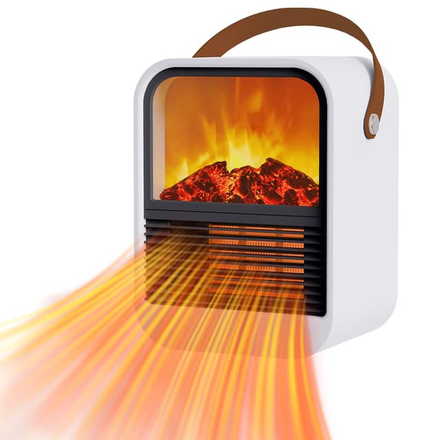 🔥 Angebot: FainFun Mini Heizungslüfter mit Led Flammeneffekt 🔥